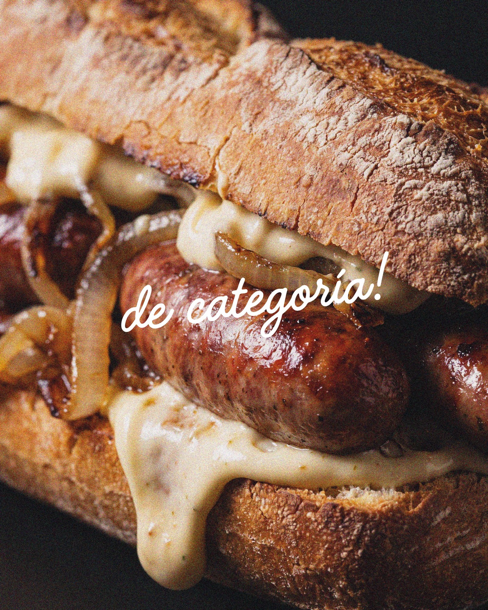 Bocadillo de Miga con el mensaje de categoría